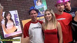 Multiple fans gangbanged reverse dog style amateur pornstar