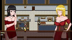 Cartoon girl Ashley the Pirate Jobs in Hentai Game
