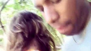Selina's big black cock horny outdoor encounter