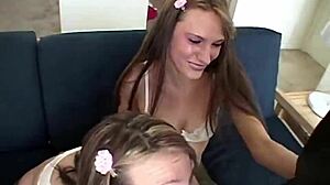 3some with the Simpson twins and a lucky guy