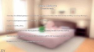 Solo masturbation session of huge cartoon girl