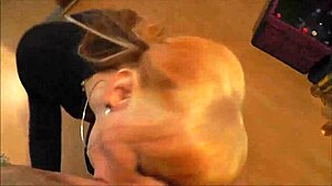 Cute blondie follows fully Nude cock and tits sucking in POV