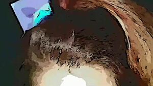 Recording of screwing interracially of two amateur wife and husband