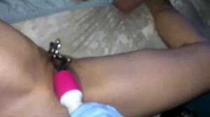 Barely legal slut GF fucking with toys and guy jacking off