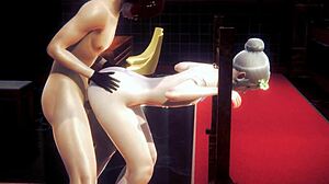 Steamy gay cartoons that include both cross dressing and anal sex