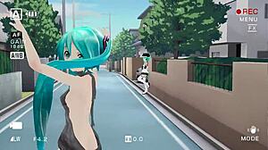 Miku's revealing dress performance