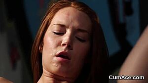Facial cumshot and handjob and cum swap from Idol