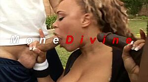Hardcore facial and handjob following divine oral coaching from Mone