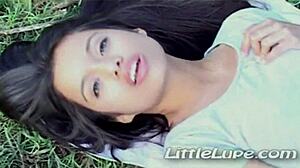 Lupe explores her sexuality a young and natural beauty