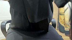 Teen in stockings reaches a wild throbbing orgasm