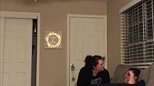 Amateur curvy cheats with coworker on camera