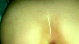 Shy girl with blonde hair and natural tits makes POV video