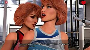 Bad teacher gets it from both sides with twin sisters in gym