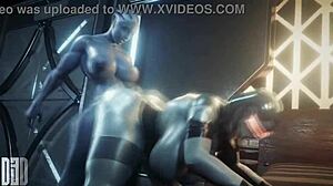 3D animated porn with Futanari theme