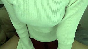 Beautiful Japanese girl has natural big boobs and wears cute costumes