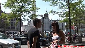 Amsterdam tourist indulges in big tits and great sex with a European prostitute