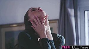 Stacy Cruz, a glamour model, has rough sex and swallows cum in public