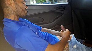 Beautiful face gets blown by black stud in Uber