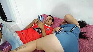 Cumming hard while being fucked in the ass in a homemade video