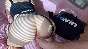 Tight shaved pussy handles a huge 12-inch cock sleeve