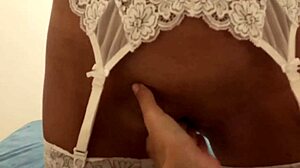 Beautiful Ukrainian woman Helen masturbates and gives oral sex in FPov video