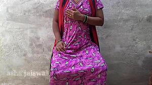 Outdoor sex with a horny cowgirl on a ranch in India