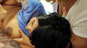Young whore gets facial and deepthroat with two boys