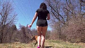 Minidress show off with anal toy and ass worship