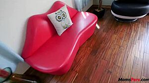 Step-mom with big tits seduces and fucks her step-son