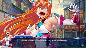 Hentai game with a beautiful transformation heroine, VN, gang bang scene