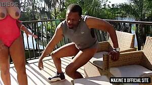 Maxine XS gets a workout from her personal trainer Don Prince