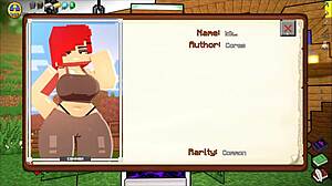 Futanari cock dominates in HornyCraft parody hentai game