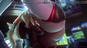 D and Widowmaker engage in a 3D porn video with a perfect ass scene