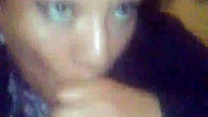 Cheating wife gives great blow job with eye contact