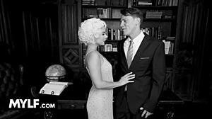 Marilyn Monroe temptingly seduces the 35th President of the United States, John F. Kennedy