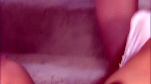 Teen Latina ignites passion with lingerie and bed action after tough day.